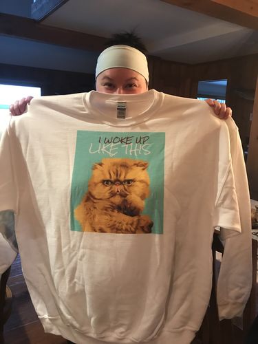 Customer photo review of Custom Crewneck Sweatshirt
