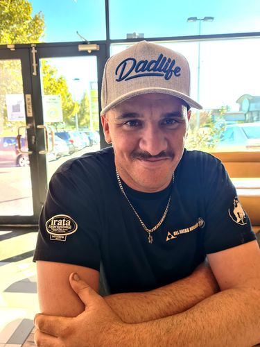 Customer photo review of DadLife A-Frame Snapback - Heather Grey