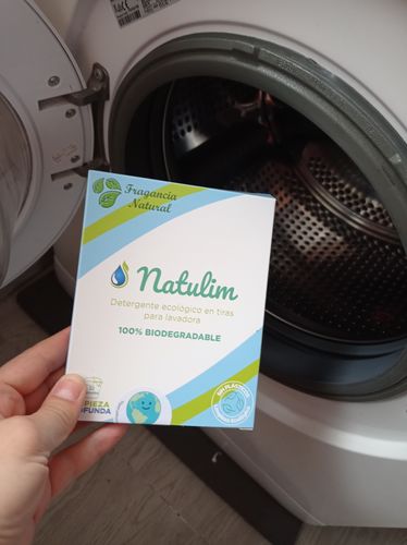 Customer photo review of Eco-Tiras de Detergente 40 lavados Natulim