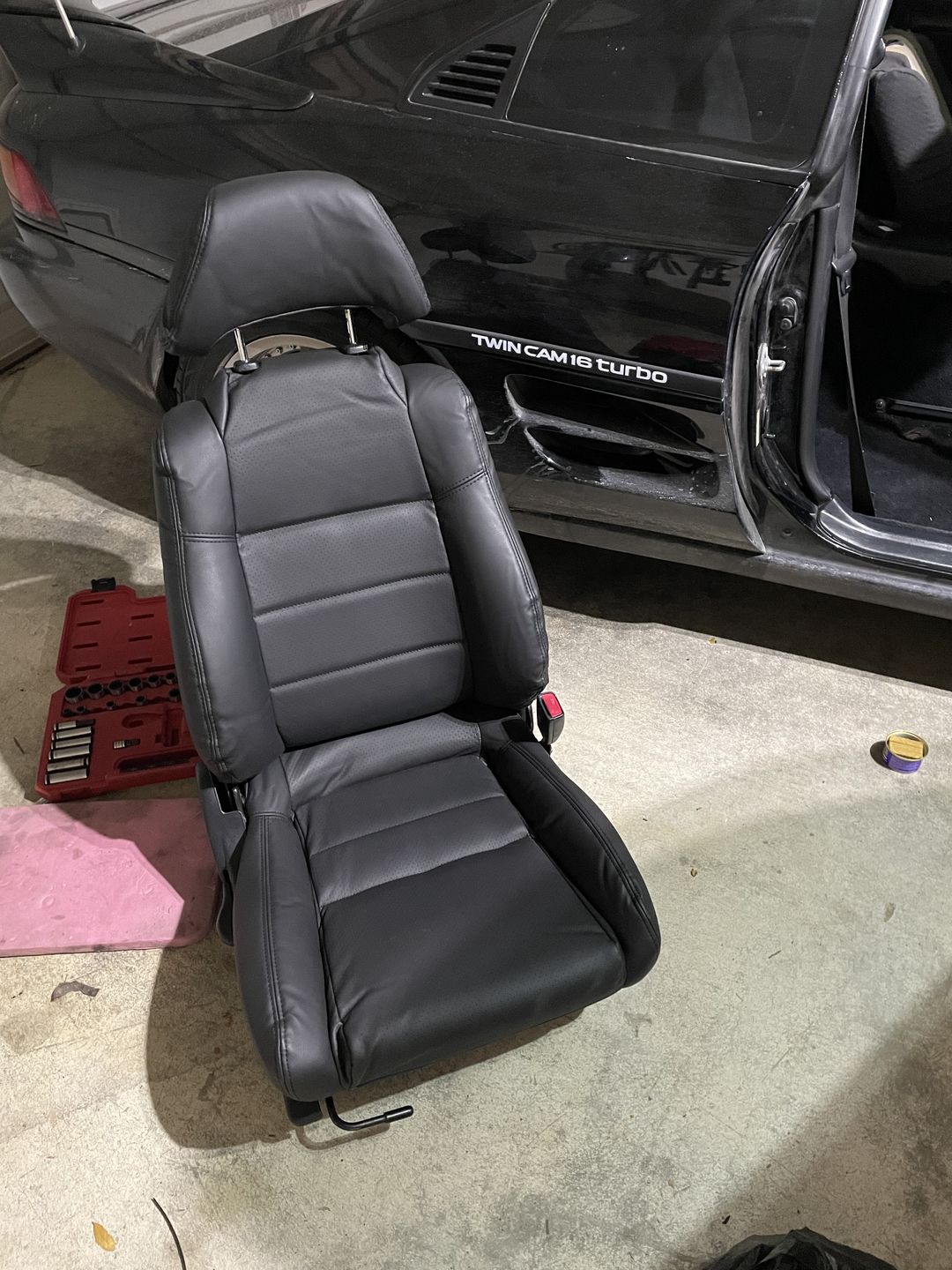 Customer photo review of MR2Heaven OEM Plus Seat Covers (Black, TAN, Black W/ Red Stitching, Black/Red Hybrid)