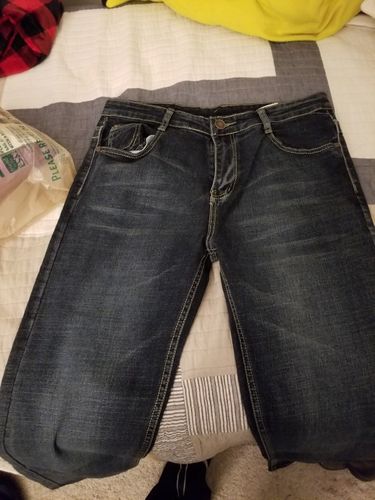 Customer photo review of Plus Size Casual Strench Jeans