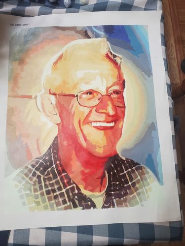 Customer photo review of Custom Paint By Numbers Kit - Upload Your Photo - Brush Set Included