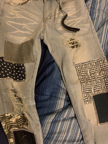 Customer photo review of Amiri Destroyed Jean