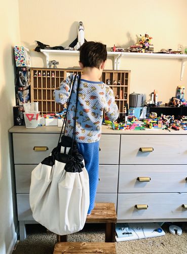 Customer photo review of Large Toy Storage Bag - Canvas + Black