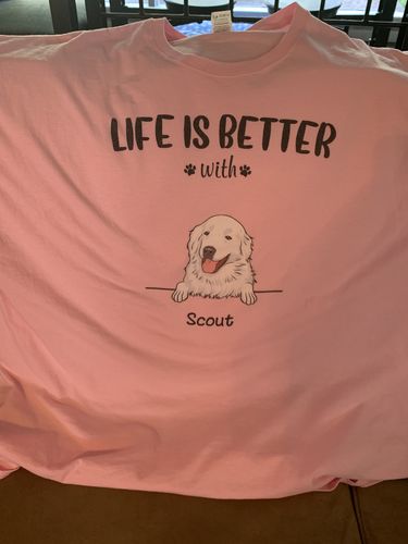 Customer photo review of Life is better - Personalized custom unisex classic T-shirt