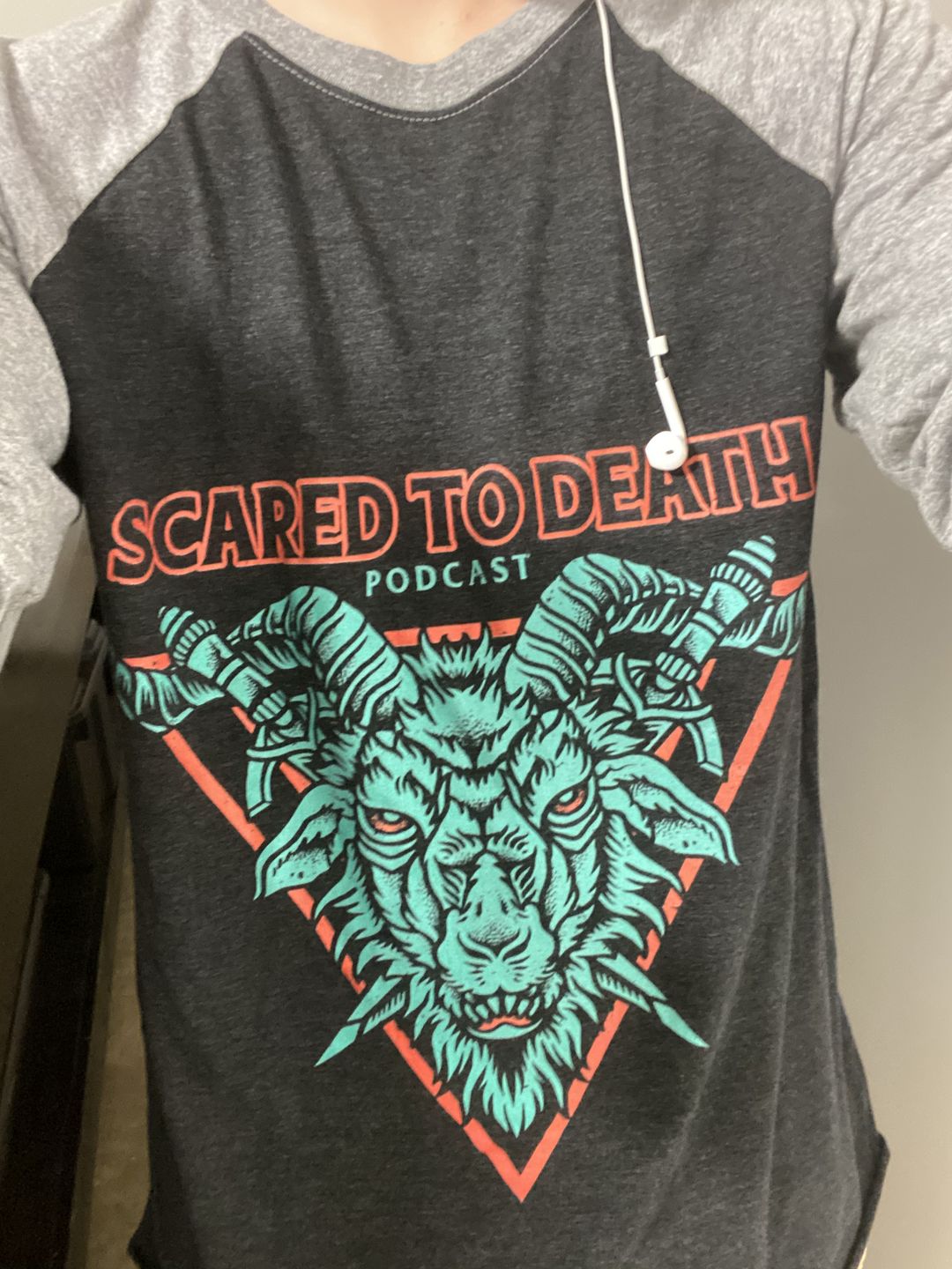 Customer photo review of Demon Knight Baseball Tee