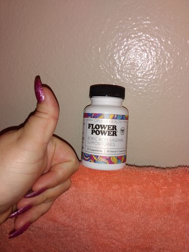 Customer photo review of Flower Power® Boric Acid Suppositories for Odor and Balance (30ct/ea)