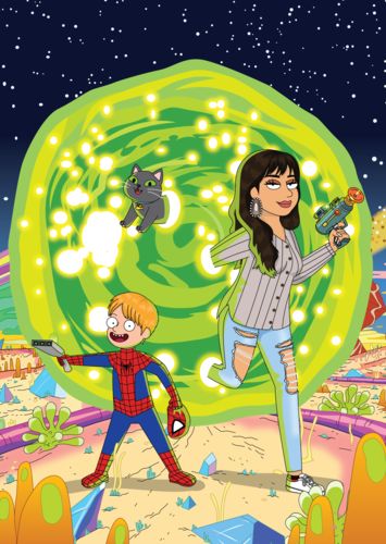 Customer photo review of 'Rick and Morty' Custom Portrait