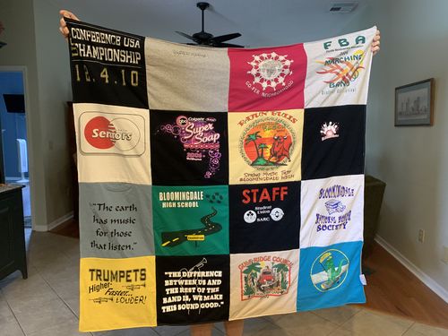 T-shirt quilt featuring conference usa by Madeline from FL