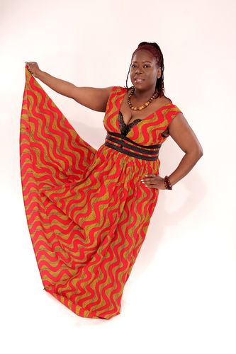 Customer photo review of African Print Deka Dress