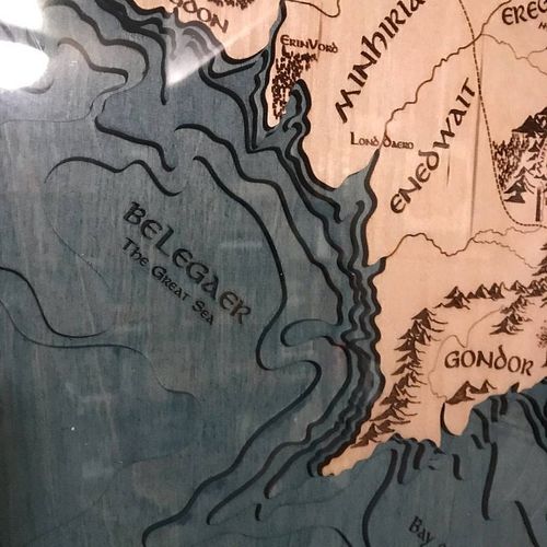 Customer photo review of 3D EARTH WOOD MAP