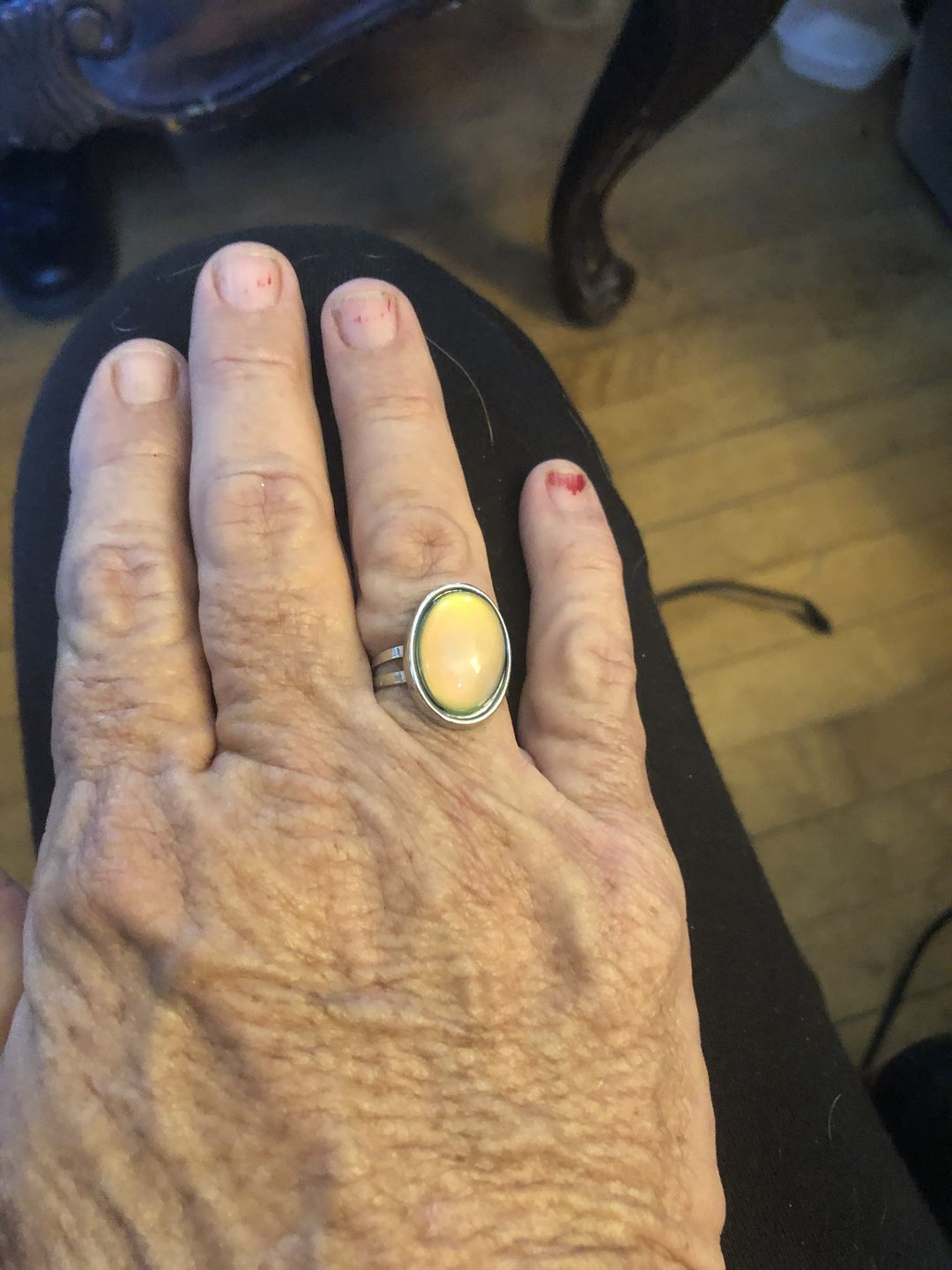 Customer photo review of Oval Mood Ring