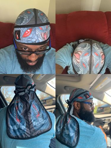Customer photo review of DESIGN YOUR OWN CUSTOMIZED DURAG.
