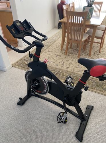 Customer photo review of Murtisol Cycling Stationary Bike,Exercise Bike with Adjustable Seat,Belt Drive,LCD Display