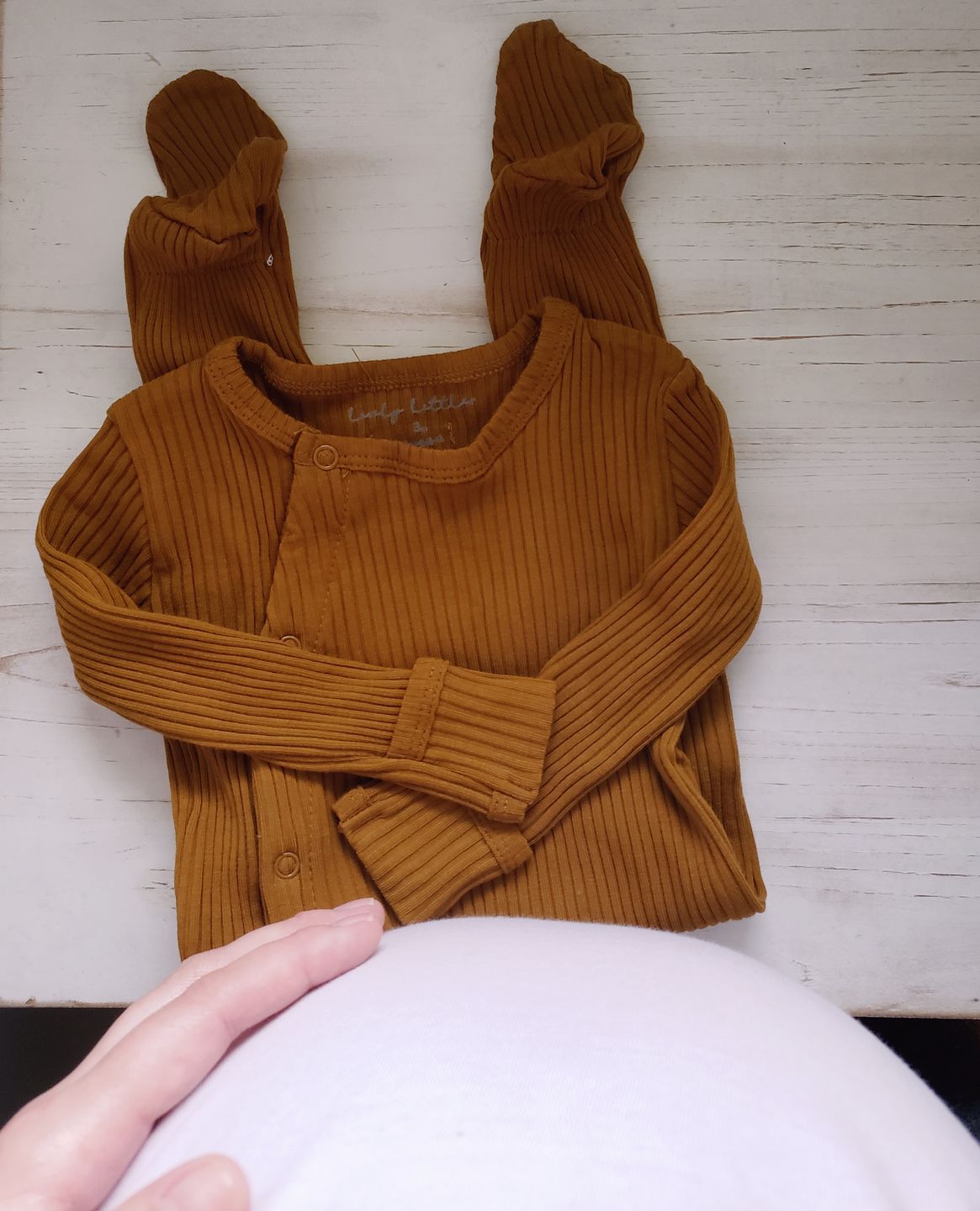 Customer photo review of The Snap Romper - Rosewood Ribbed