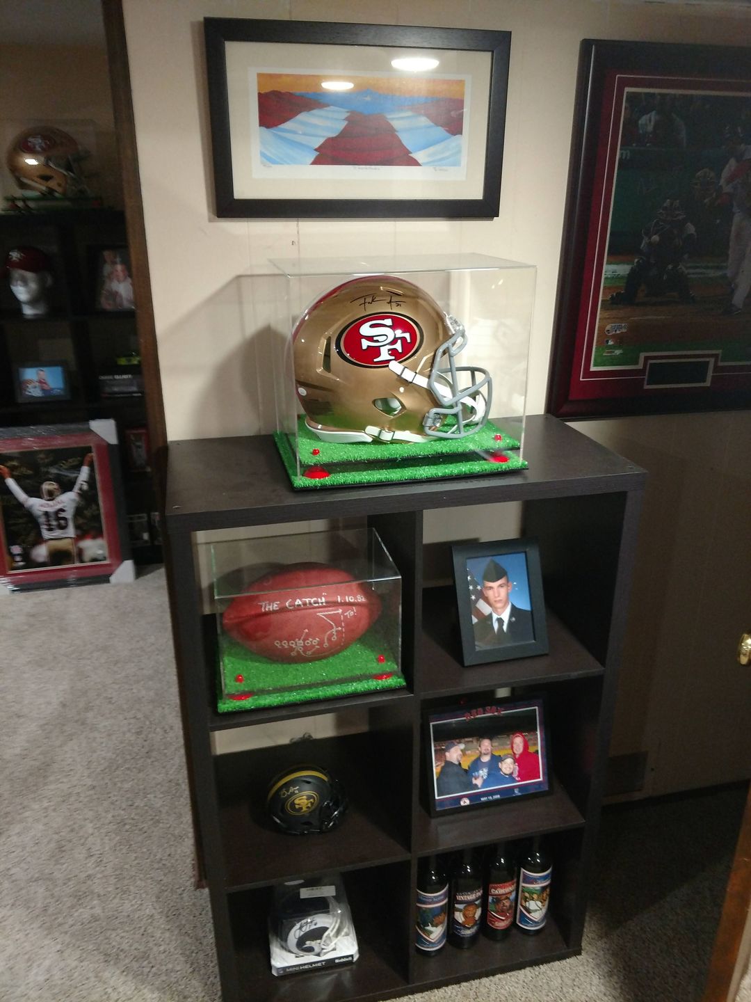 Customer photo review of Acrylic Full Size Football Helmet Display Case Clear