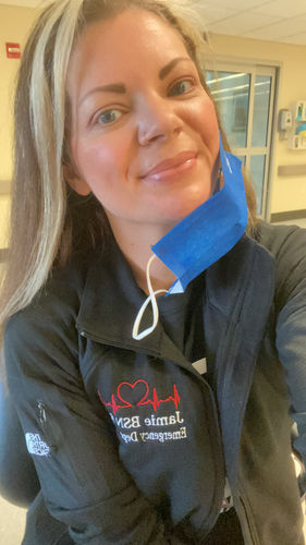 Customer photo review of The North Face ® Ladies Mountain Peaks Full-Zip Nurse Jacket  | NF0A47FE