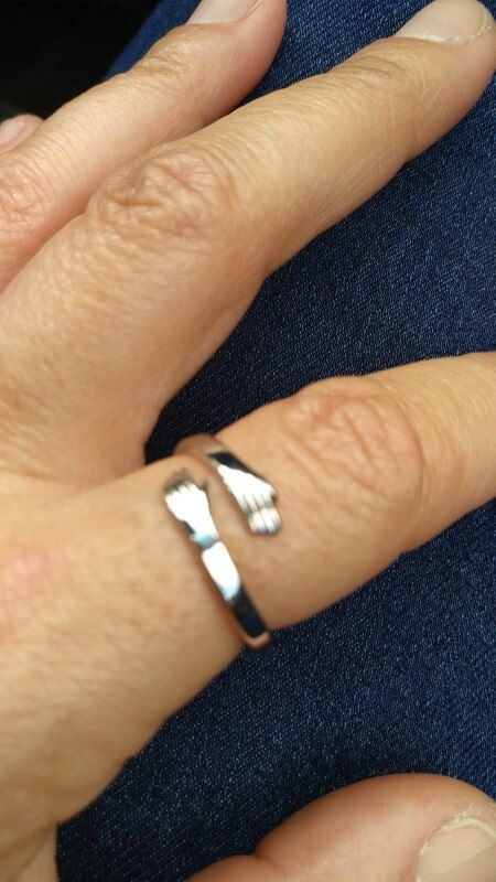 Customer photo review of Embrace | Hug Ring | 925 Sterling Silver