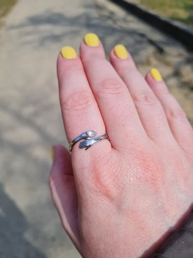 Customer photo review of Embrace | Hug Ring | 925 Sterling Silver