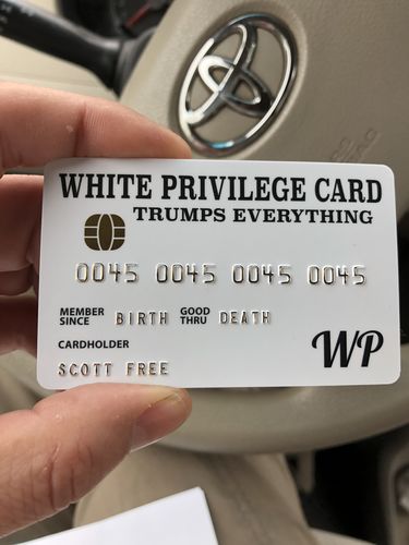 Customer photo review of White Privilege Card