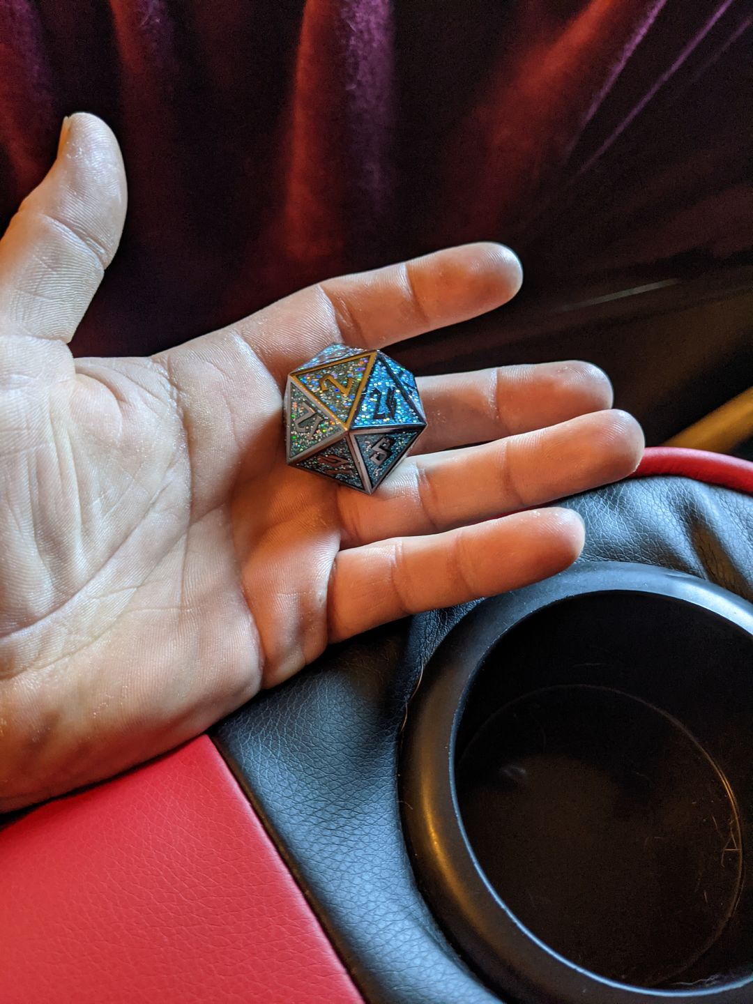 Customer photo review of ELDER RUNES MIDNIGHT DANCE ENAMEL METAL DICE