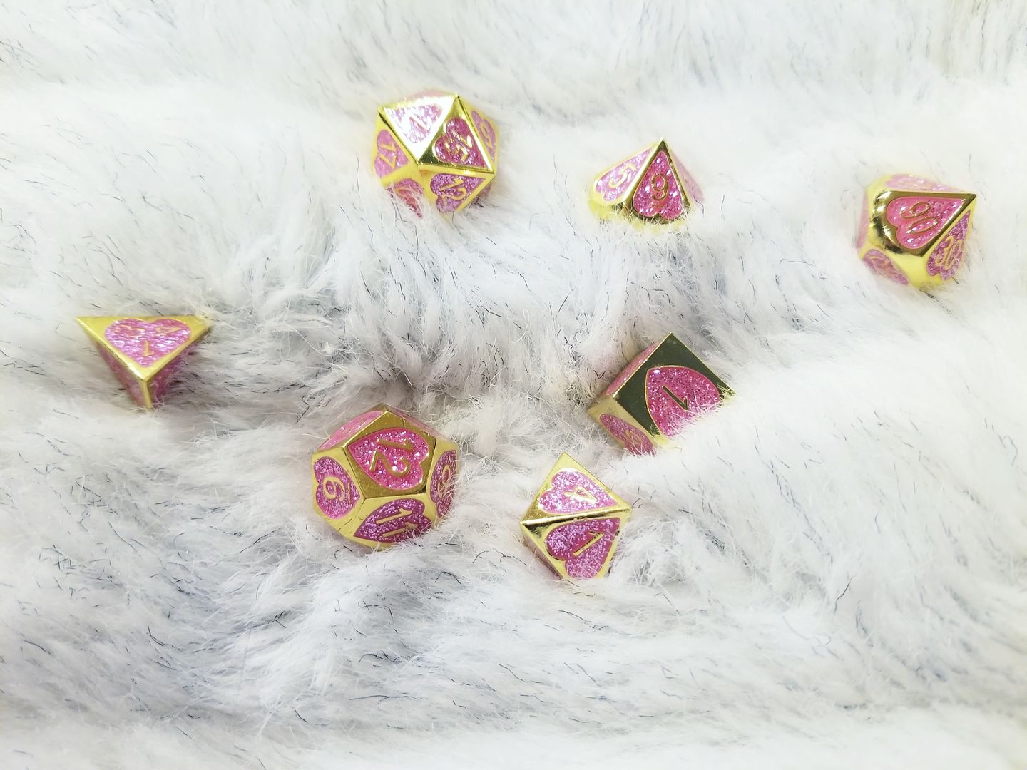 Customer photo review of MAIDEN LILLIAN'S HEART METAL DICE