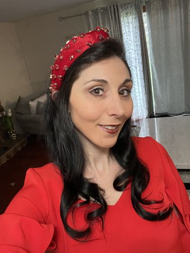 Customer photo review of *PRE-ORDER* JULY RUBY CRYSTAL HEART HEADBAND