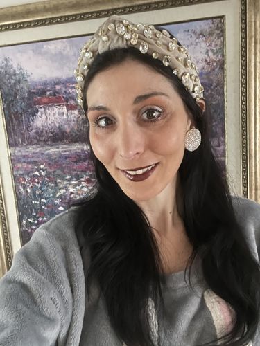 Customer photo review of APRIL OVAL AND ROUND CRYSTAL HEADBAND