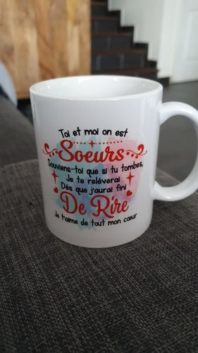 Customer photo review of MUG PERSONNALISÉ - TOI ET MOI - SŒUR