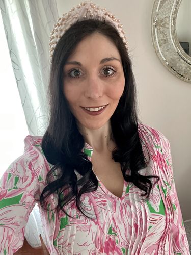 Customer photo review of BLUSH PEARL HEADBAND