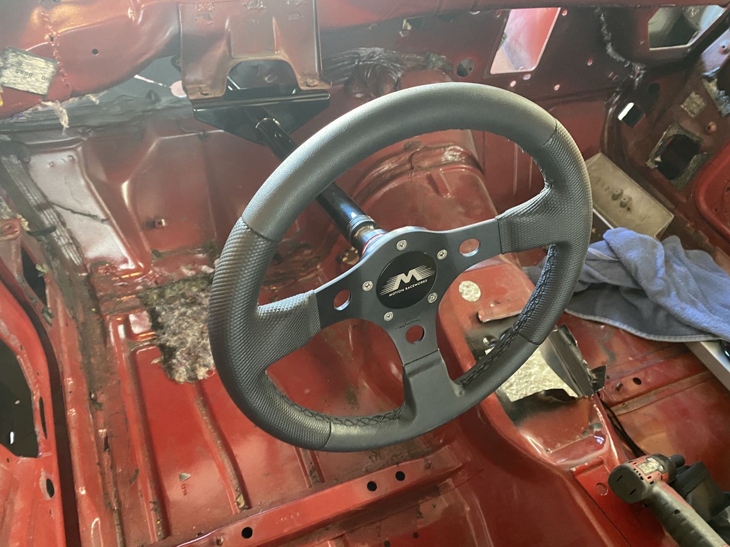 Customer photo review of 1982-2002 Camaro/Firebird Fbody Chromoly Lightweight Steering Column Race Only