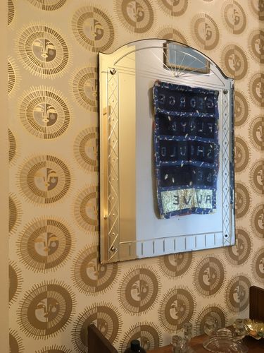 Customer photo review of Ayo Wallpaper in Gold by Justina Blakeney®