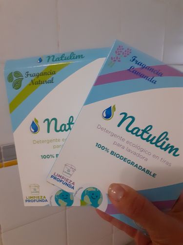 Customer photo review of Eco-Tiras de Detergente 40 lavados Natulim