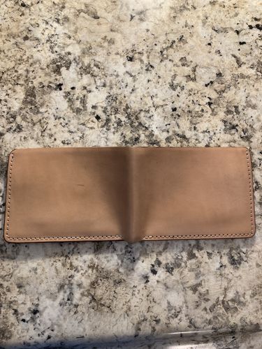 Customer photo review of Blemished | No.55 | 'Natural Oak' Men's Leather Bill Fold Wallet