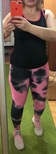 Customer photo review of Mirage Booty-Lift Tie Dye Leggings