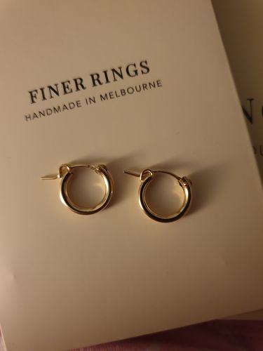 Customer photo review of The Perfect Small Hoops