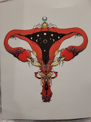 Customer photo review of Snake Uterus Lilith, Matte Art Print Poster