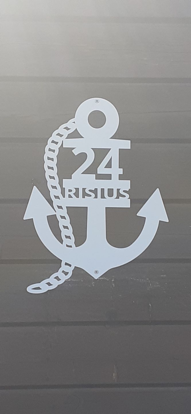 Customer photo review of Anker-Hausnummer mit Ankerkette (personalisierbar)