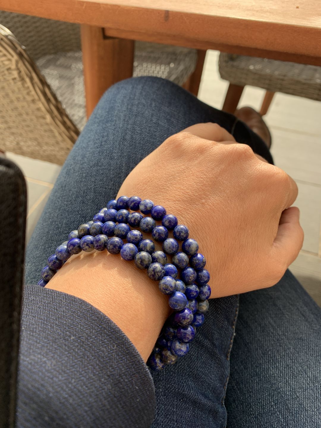 Customer photo review of Mala Tibétain | Lapis Lazuli | NEPAL 9mm