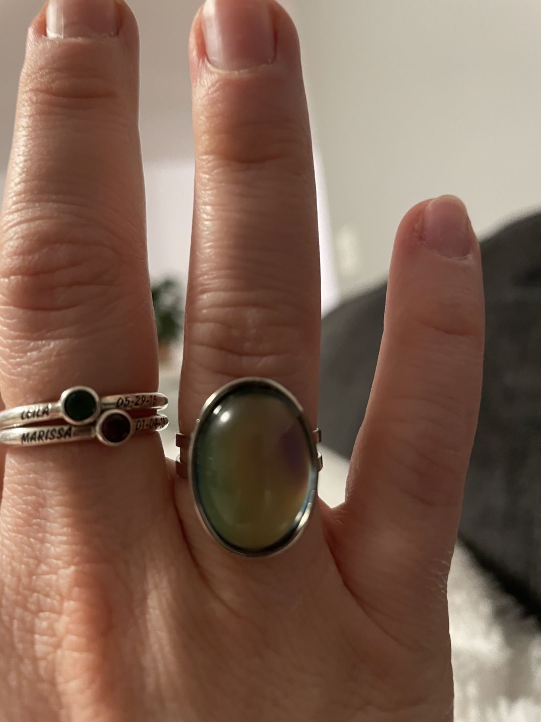 Customer photo review of Oval Mood Ring
