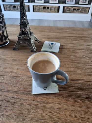 Customer photo review of Caramel Coffee Syrup