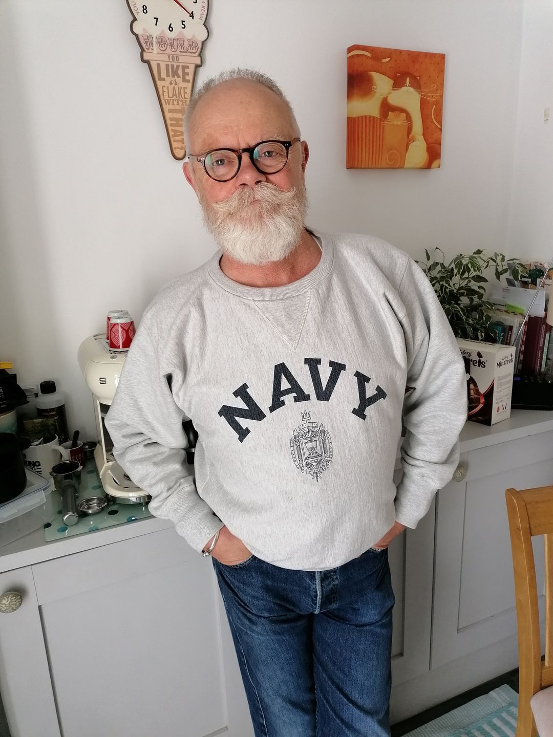 Customer photo review of US Naval Academy Reverse Weave Sweatshirt