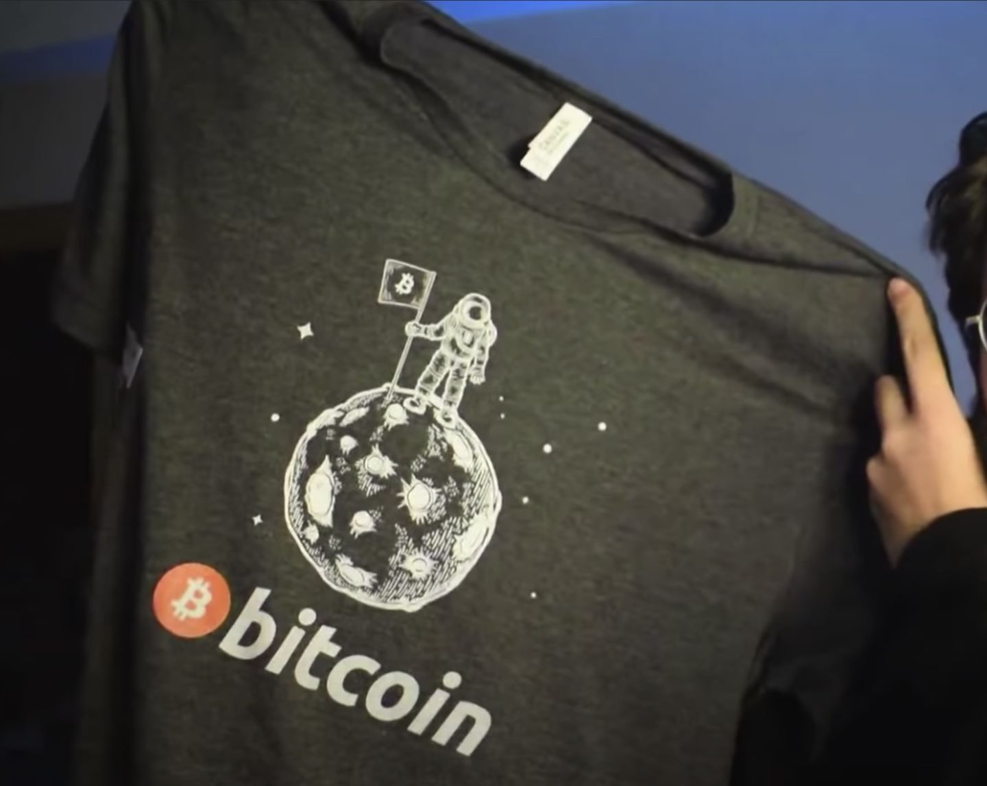 Customer photo review of Bitcoin To The Moon Unisex T-Shirt