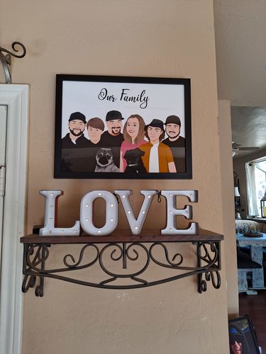 Customer photo review of Custom Framed Family Portrait