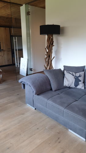 Customer photo review of Stehlampe Teakholz BLUMA  | Höhe 180 cm | inkl. Lampenschirm