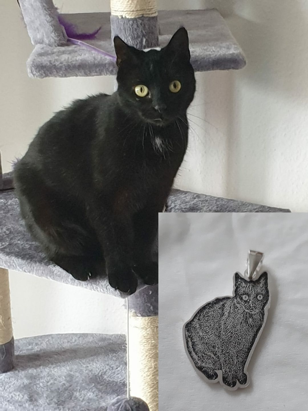 Customer photo review of LOANYA persönliches Haustier als Halskette oder Anhänger