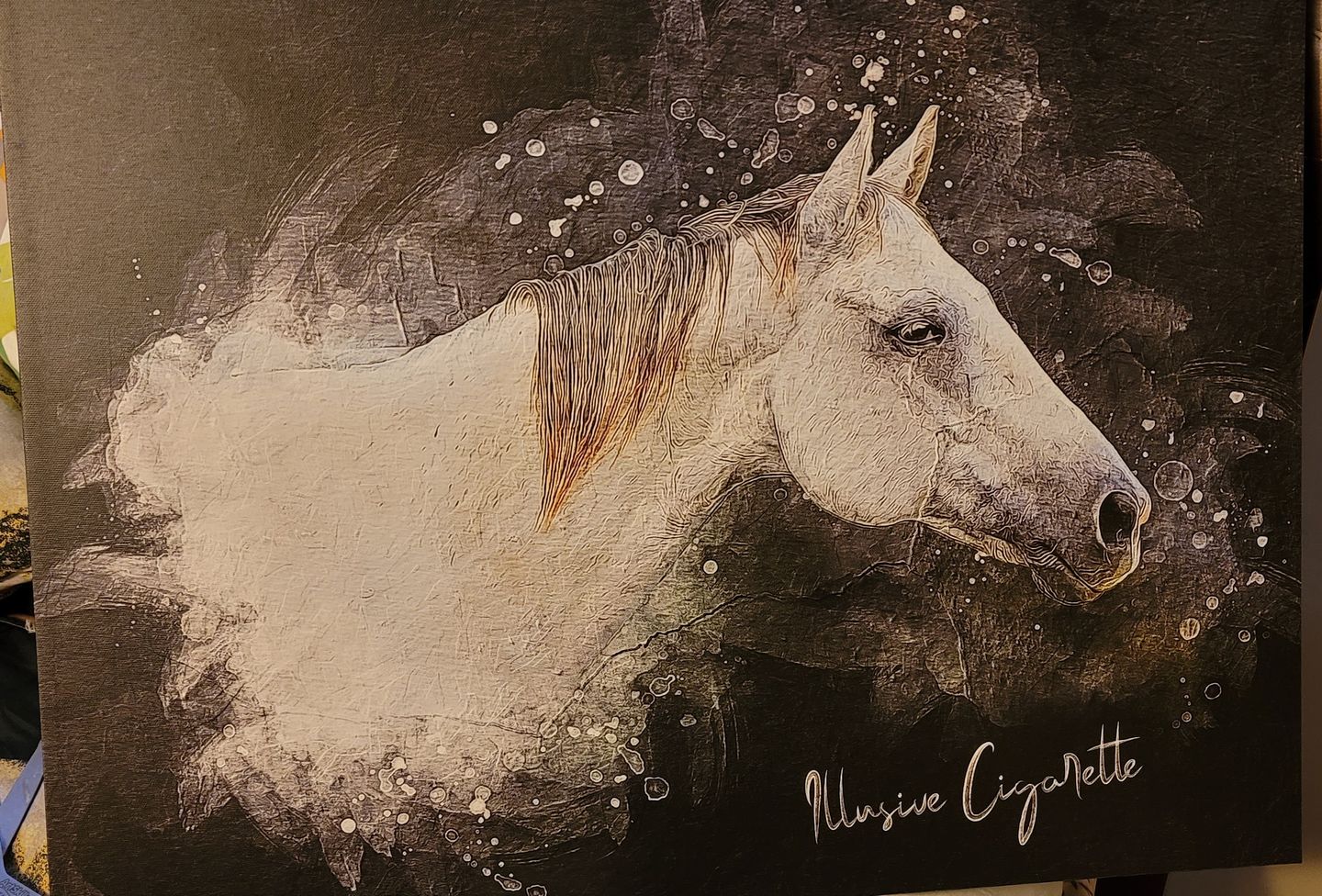 Customer photo review of Personalized Horse portrait