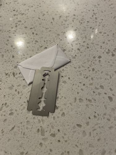 Customer photo review of 50 Double-Edge Razor Blades