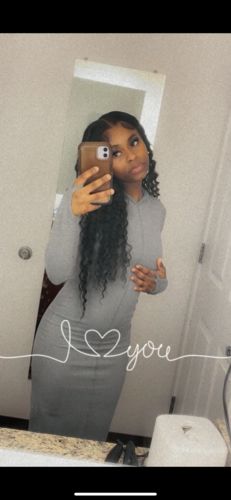 Customer photo review of Matte Frame Hooded Dress In Grey