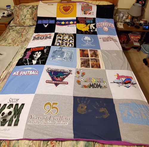 T-shirt quilt featuring eisenhower high school soccer team by Barbara from OK